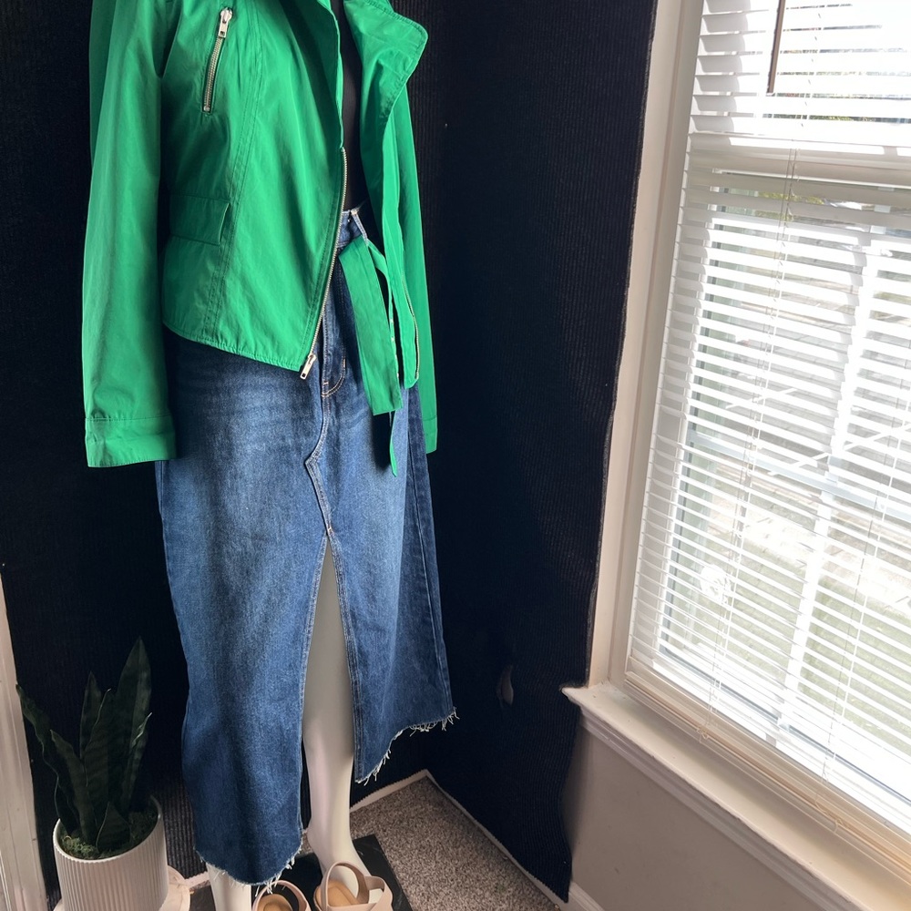 Express Vibrant Green Utility Jacket - image 3